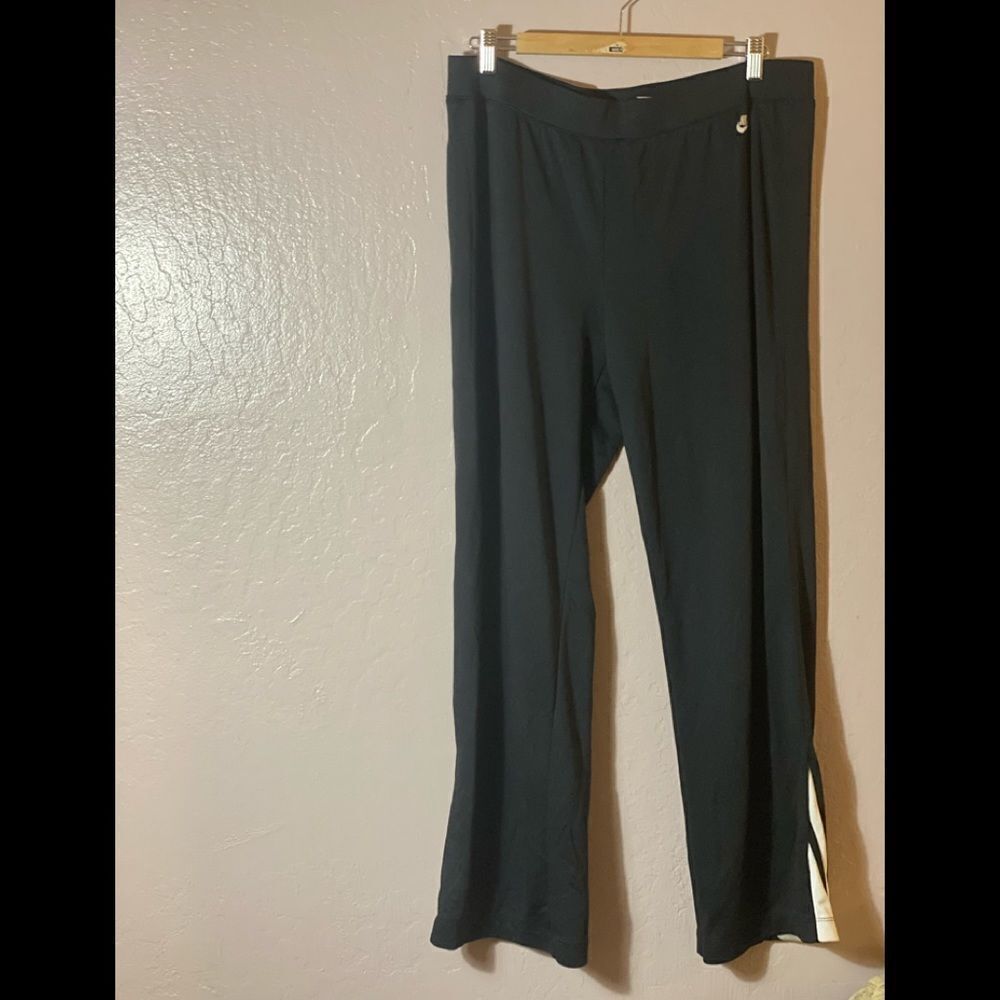 Nike Women’s Side Logo Full Length Wide Black Sz XL - Picture 4 of 4